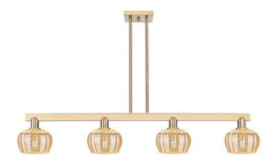 Arcadia Island Light Cast Brass Glass Steel