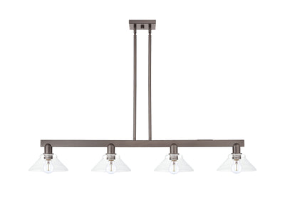 Arcadia Island Light Cast Brass Glass Steel