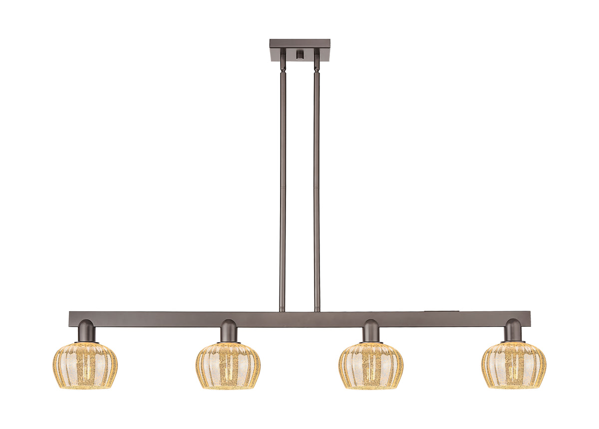 Fenton 49-Inch 4-Light Stem-Hung Island Light 8.375-Inch High