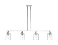Cobbleskill 48-Inch 4-Light Stem-Hung Island Light 9.875-Inch High Sloped-Ceiling Compatible