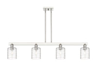 Cobbleskill 48-Inch 4-Light Stem-Hung Island Light 9.875-Inch High Sloped-Ceiling Compatible