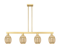 Preston Bulb 48-Inch 4-Light Stem-Hung Island Light 11.625-Inch High