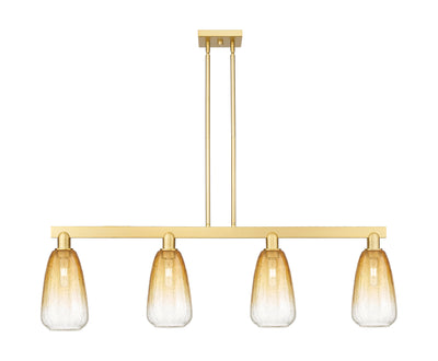 Arcadia Island Light Glass Brass Steel