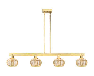 Arcadia Island Light Cast Brass Glass Steel