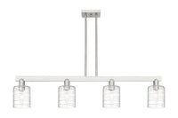 Cobbleskill 48-Inch 4-Light Stem-Hung Island Light 9.875-Inch High Sloped-Ceiling Compatible