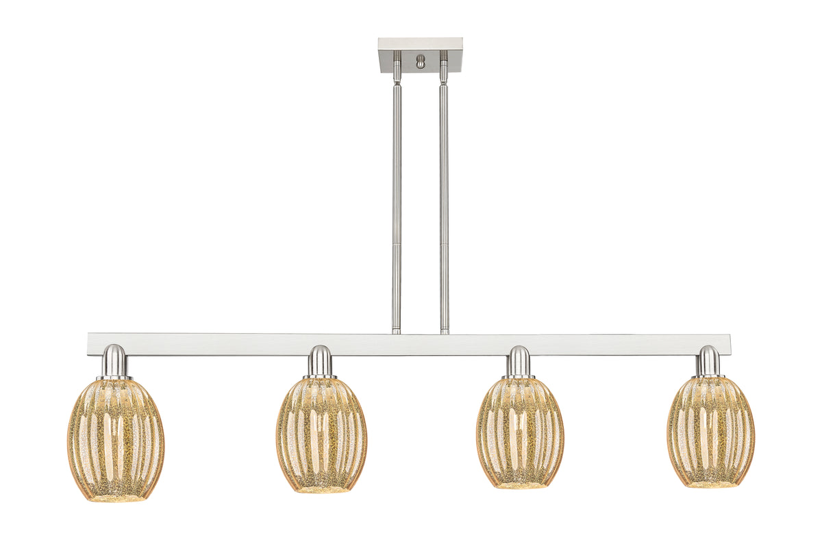 Preston Bulb 48-Inch 4-Light Stem-Hung Island Light 11.625-Inch High