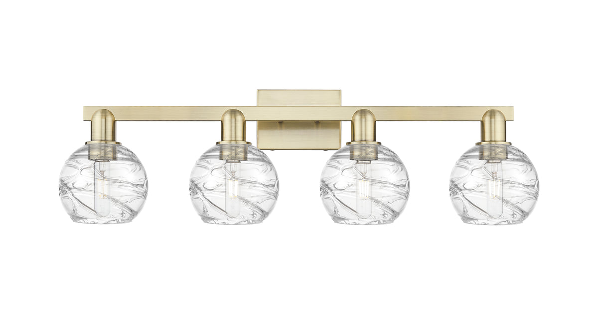 Athens Deco Swirl 36-Inch 4-Light Bath Vanity Light 9.875-Inch High