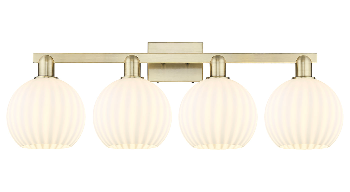 Arcadia Bath Vanity Light Brass Glass Steel