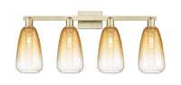 Arcadia Bath Vanity Light Cast Brass Glass