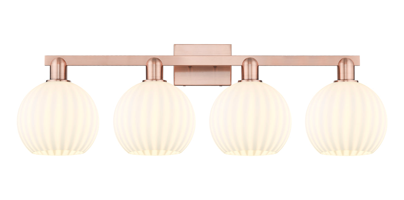 Arcadia Bath Vanity Light Brass Glass Steel