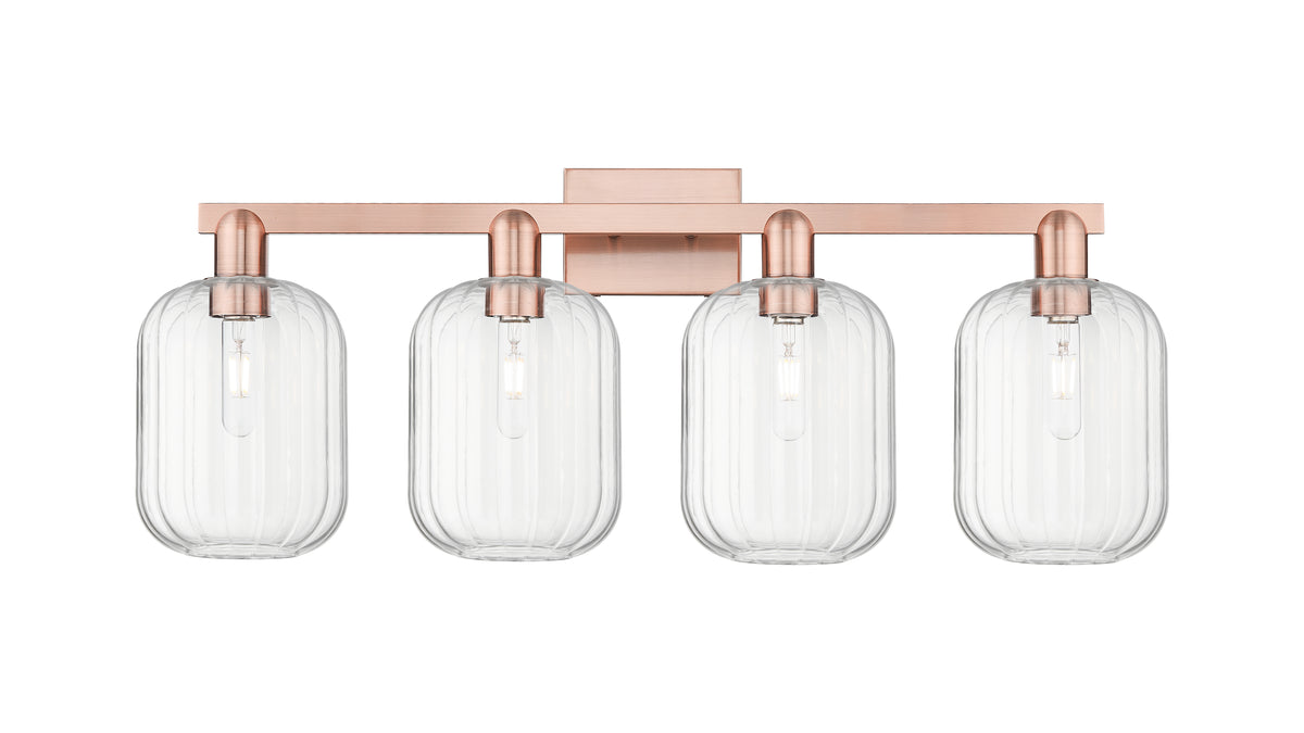 Preston Cylinder 36-Inch 4-Light Bath Vanity Light
