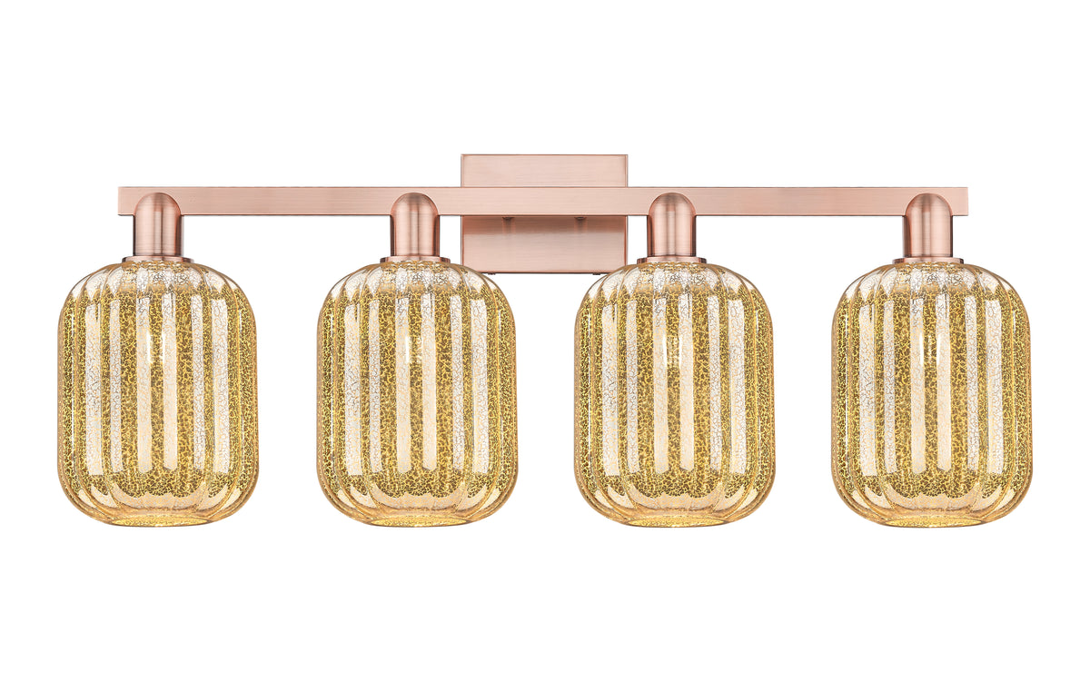 Preston Cylinder 36-Inch 4-Light Bath Vanity Light