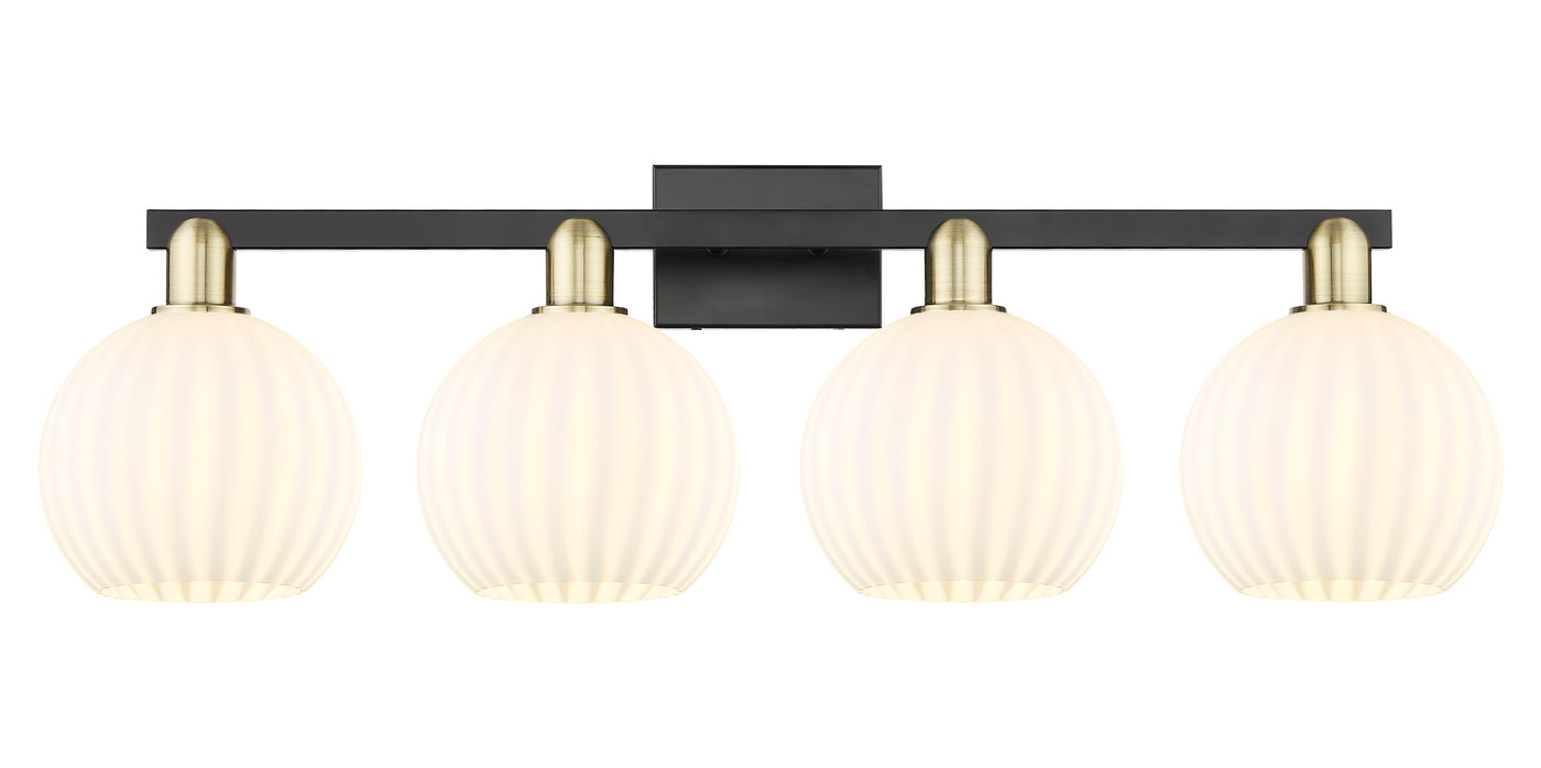 Arcadia Bath Vanity Light Brass Glass Steel
