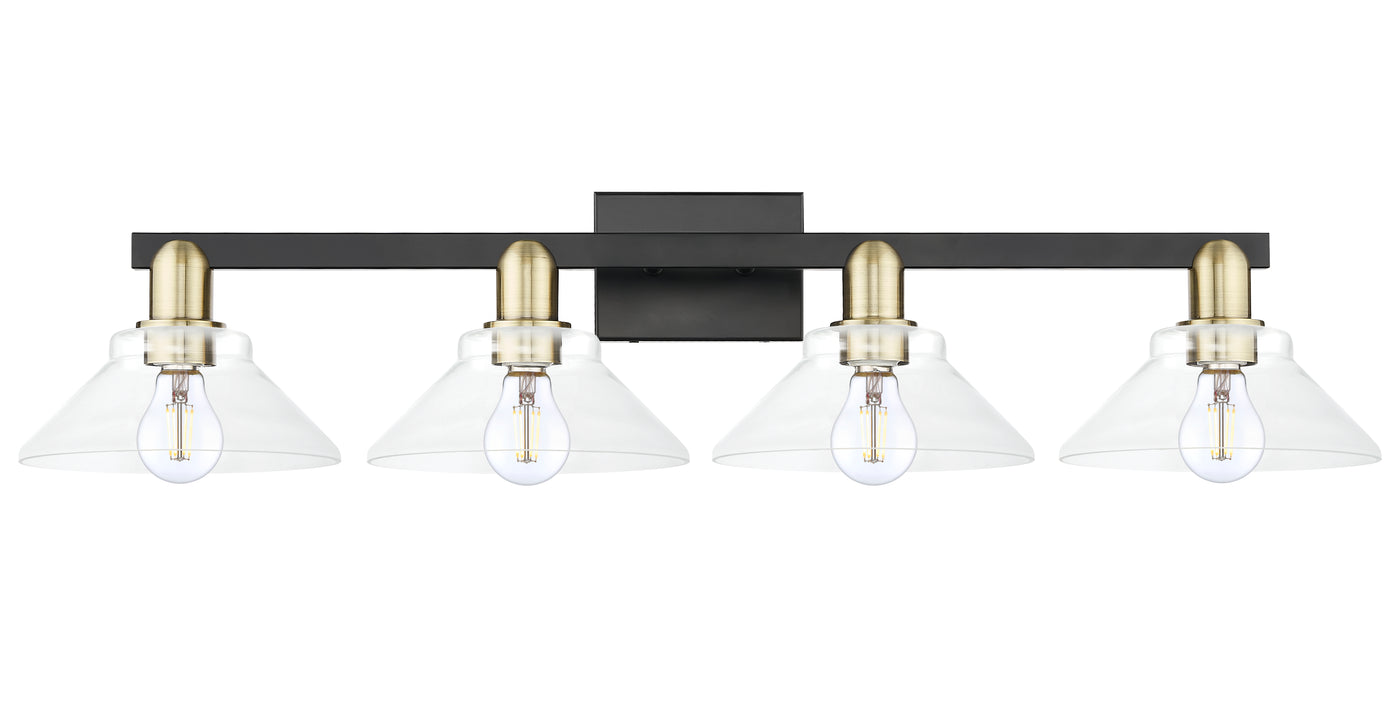 Arcadia Vanity Light Cast Brass Steel Glass