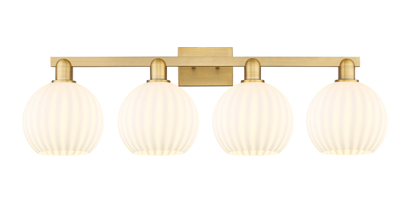 Arcadia Bath Vanity Light Brass Glass Steel