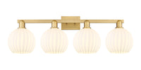 Arcadia Bath Vanity Light Brass Glass Steel