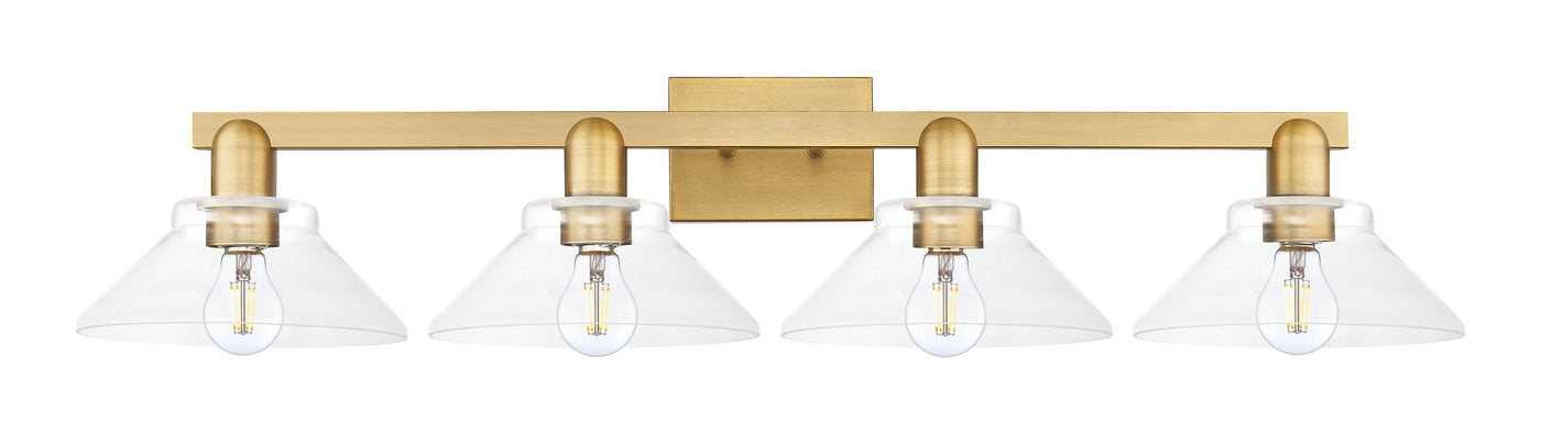 Arcadia Vanity Light Cast Brass Steel Glass