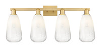 Arcadia Bath Vanity Light Cast Brass Glass