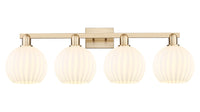 Arcadia Bath Vanity Light Brass Glass Steel