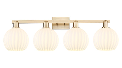 Arcadia Bath Vanity Light Brass Glass Steel