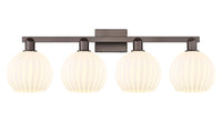 Arcadia Bath Vanity Light Brass Glass Steel