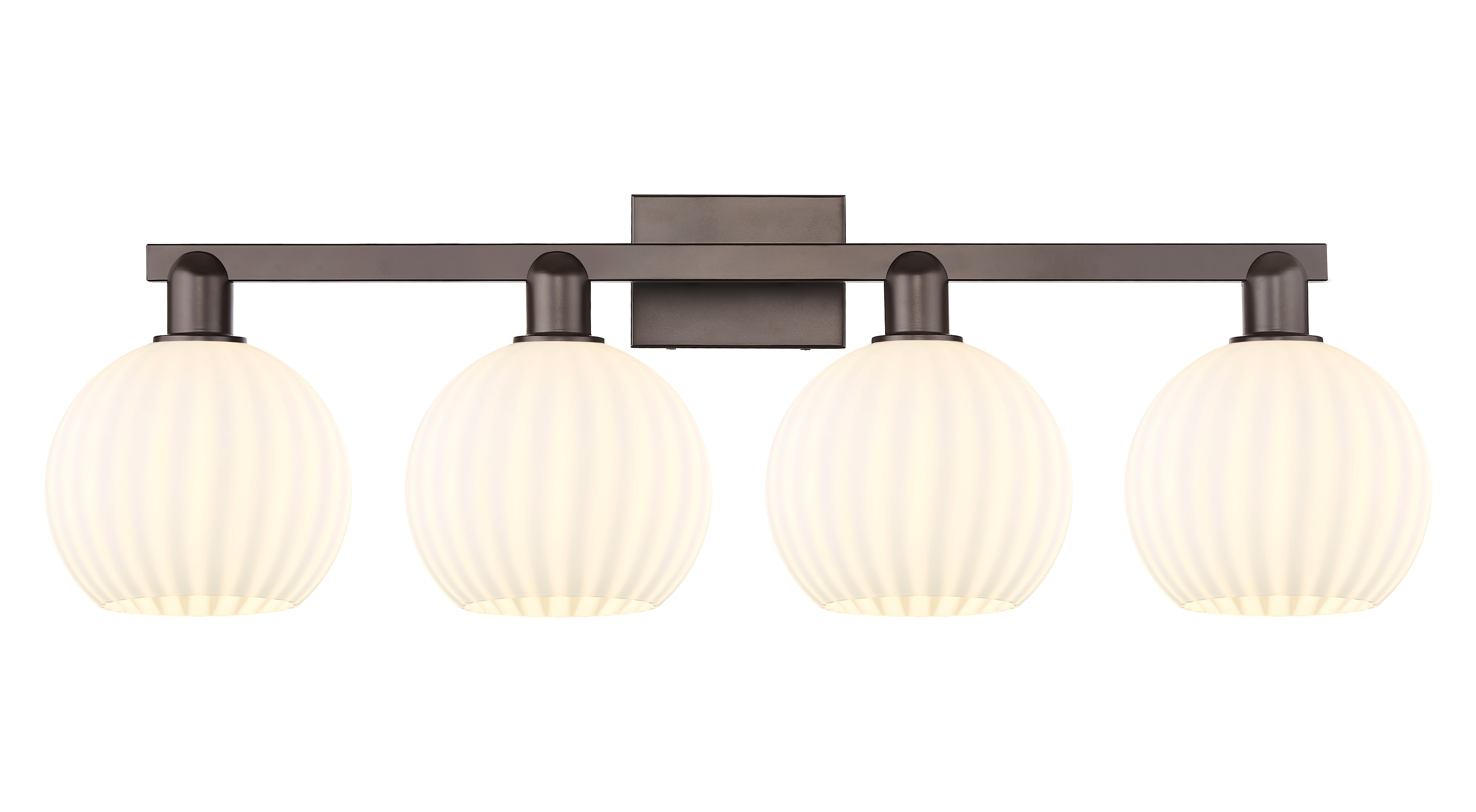 Arcadia Bath Vanity Light Brass Glass Steel