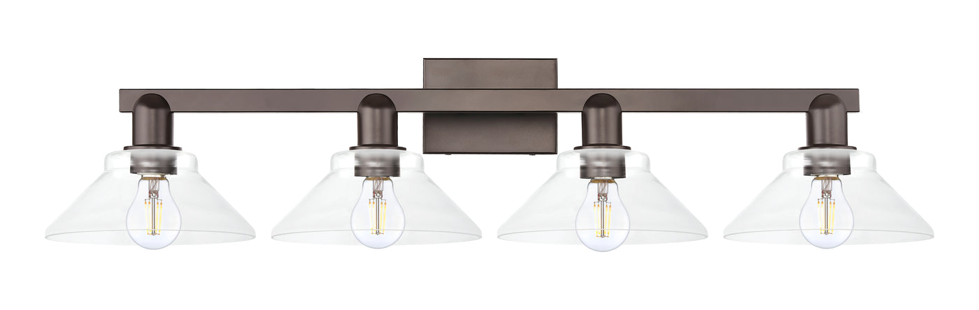 Arcadia Vanity Light Cast Brass Steel Glass