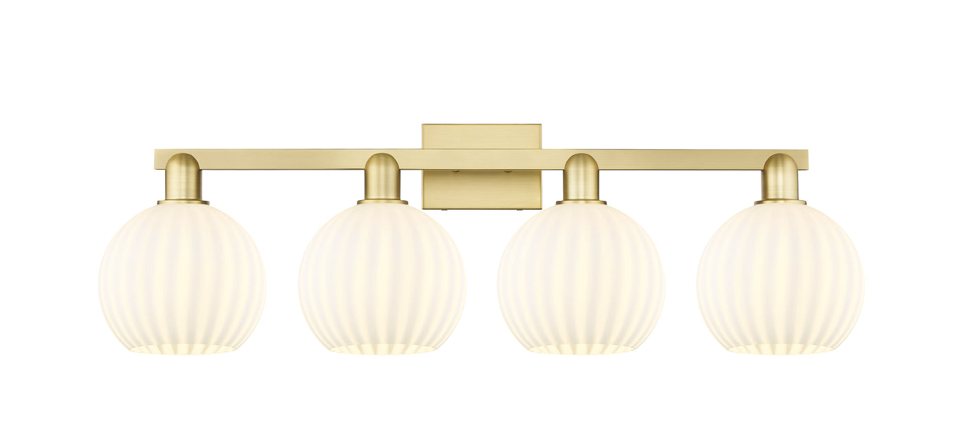 Arcadia Bath Vanity Light Brass Glass Steel