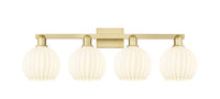 Arcadia Bath Vanity Light Brass Glass Steel