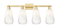 Arcadia Bath Vanity Light Cast Brass Glass