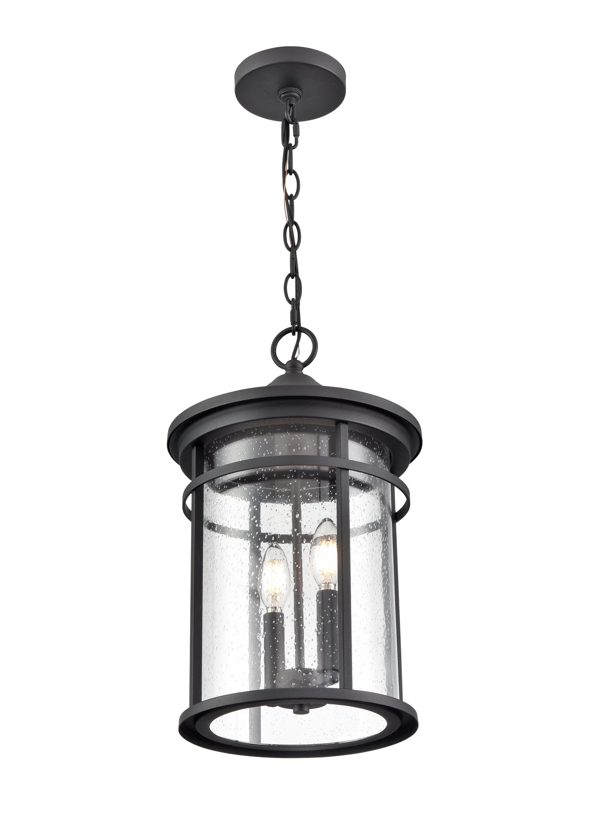 17.5'' Namath Textured Black 2 Light Hanging Lantern