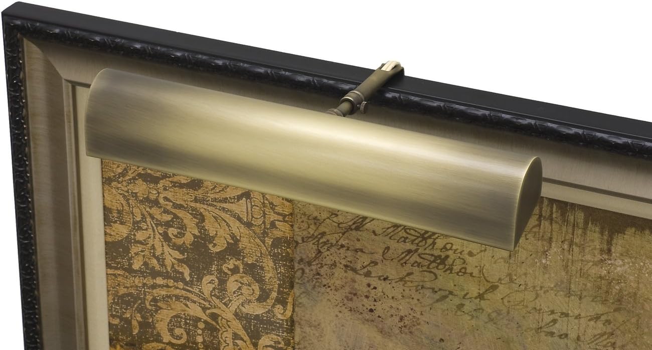 14-inch Classic Traditional Polished Brass in-Line Hi-Lo Switch Plug-In Picture Light