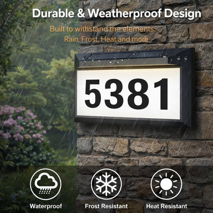 Outdoor Waterproof IP65 Solar Address Sign