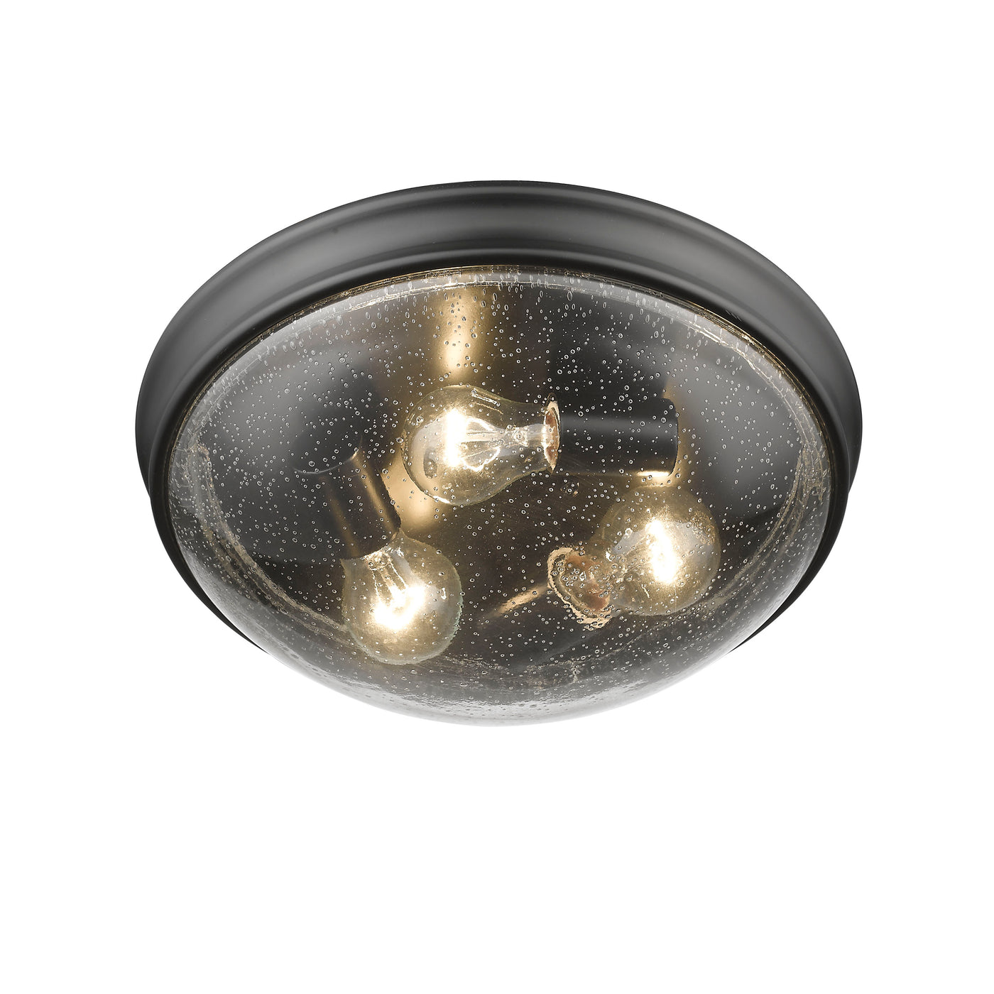 5.5'' Belforge Matte Black 3 Light Flush Mount