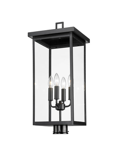 26.25'' Barkeley Powder Coated Black 4 Light Post Lantern