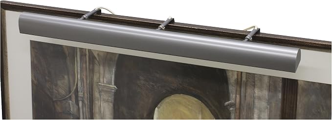 42-inch Classic Traditional Satin Nickel Plug-In Picture Light