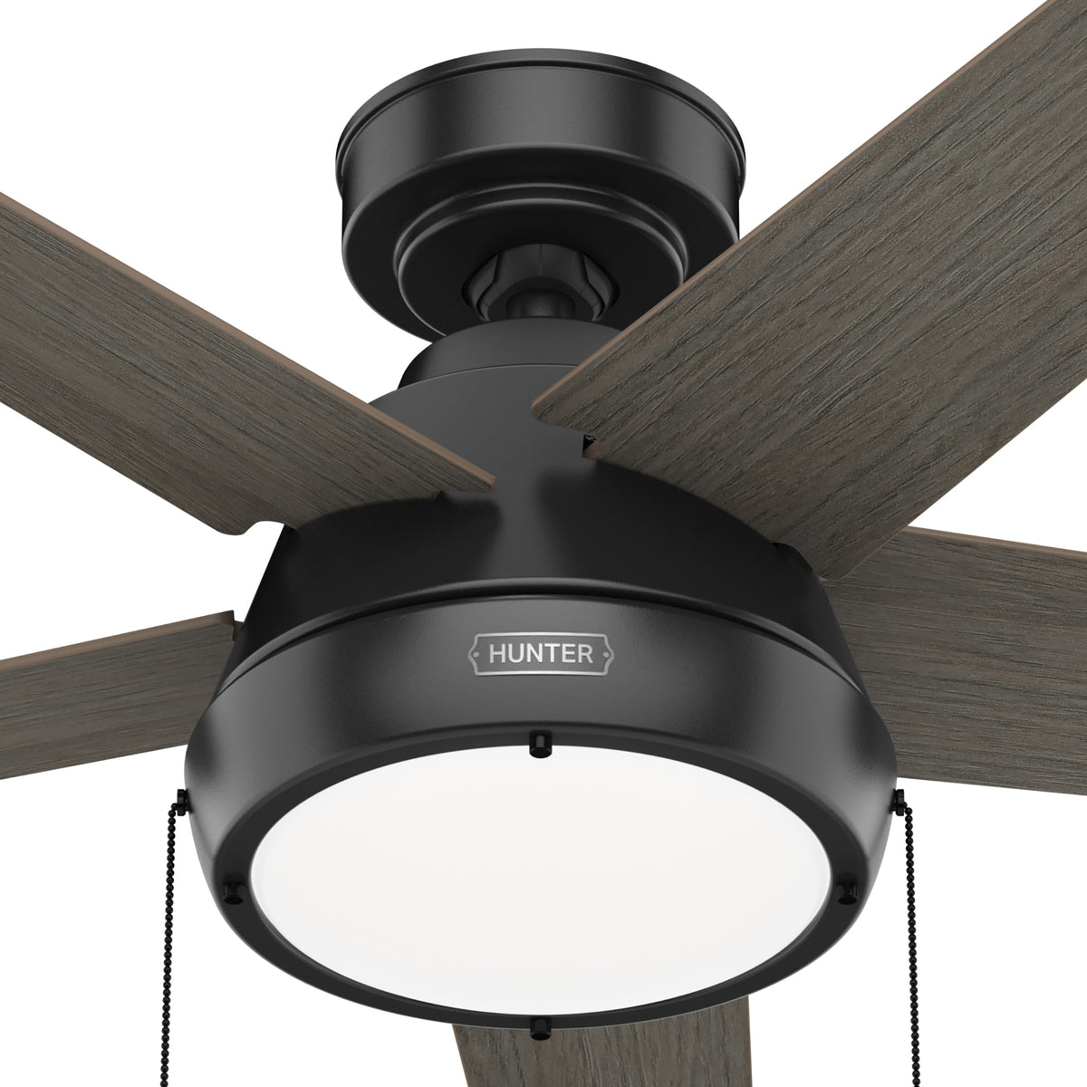 44 inch Burroughs Matte Black Ceiling Fan with LED Light Kit and Pull Chain