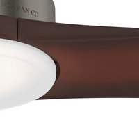 Casablanca 52 inch Piston Brushed Slate Damp Rated Ceiling Fan with LED Light Kit and Handheld Remote