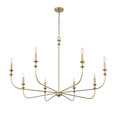 31.75'' Savanne Vintage Brass 8 Light Chandelier