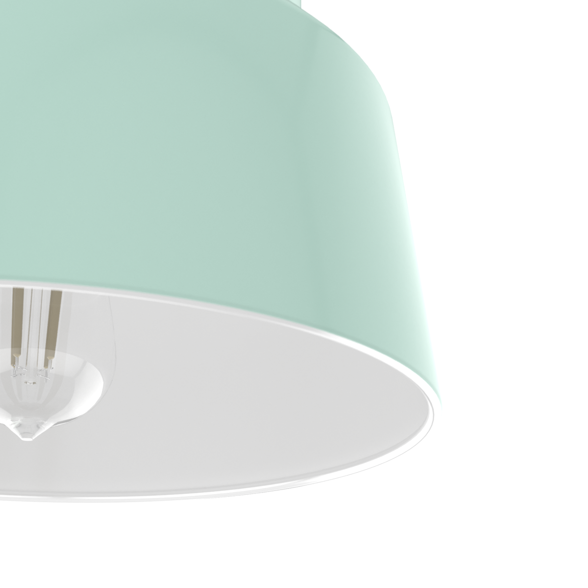 Cranbrook 11.5-inch 1-light Mint Flush Mount Ceiling Light with Metal Shade