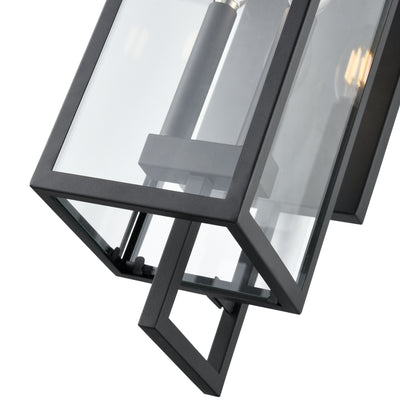 6'' Lamont Textured Black 2 Light Wall Sconce
