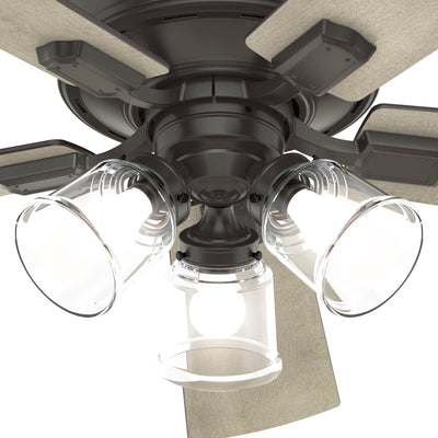 52 inch Crestfield Noble Bronze Ceiling Fan with LED Light Kit and Handheld Remote