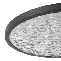 Courtney 24-inch Textured Black 5CCT LED Convertible Pendant with Clear Water Glass