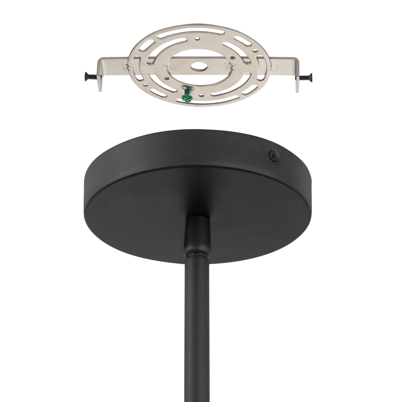 Courtney 24-inch Textured Black 5CCT LED Convertible Pendant with Clear Water Glass
