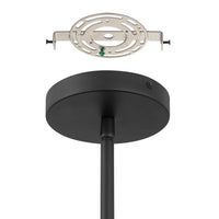 Courtney 24-inch Textured Black 5CCT LED Convertible Pendant with Clear Water Glass