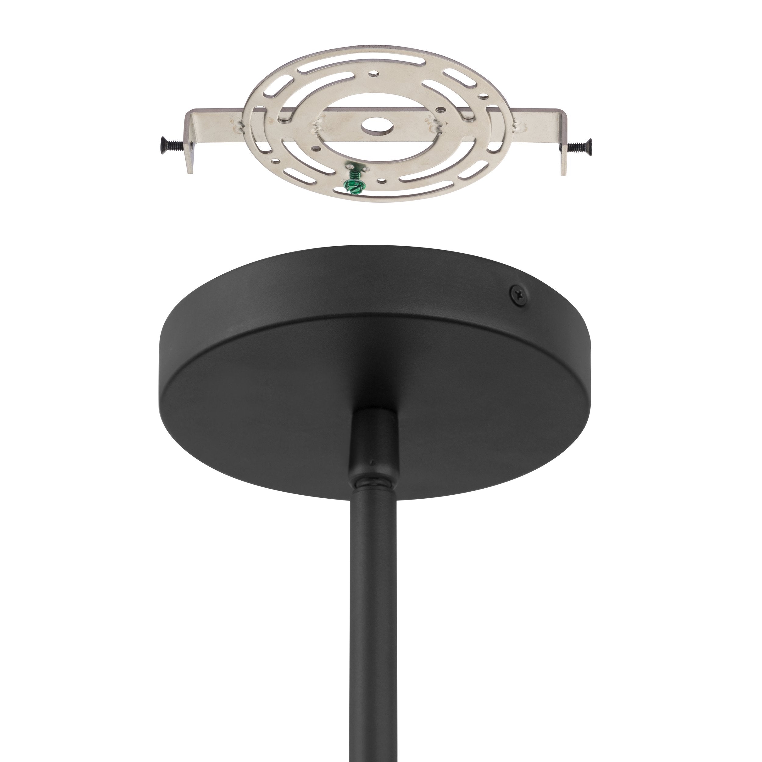 Courtney 24-inch Textured Black 5CCT LED Convertible Pendant with Clear Water Glass