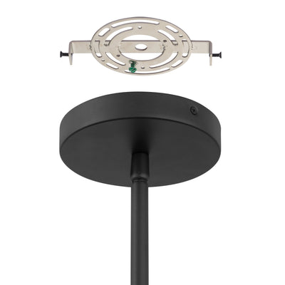 Courtney 24-inch Textured Black 5CCT LED Convertible Pendant with Clear Water Glass