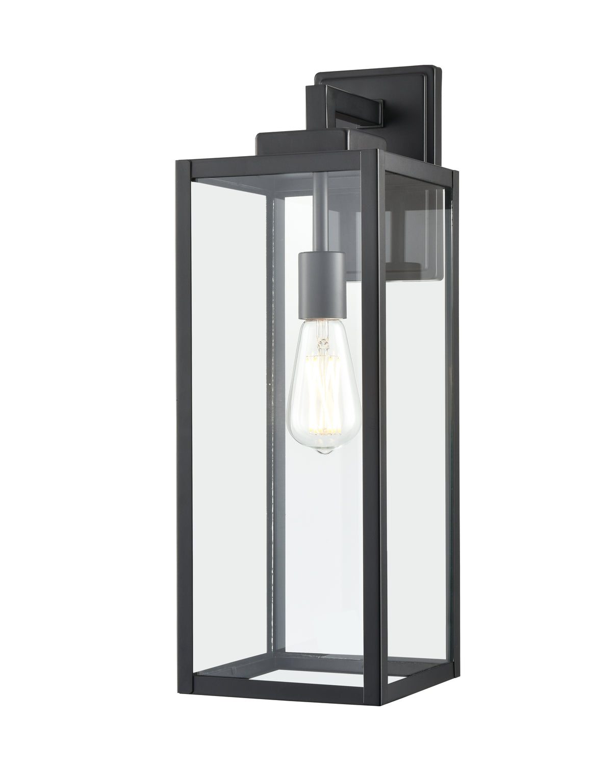 7'' Atless Powder Coated Black 1 Light Lantern