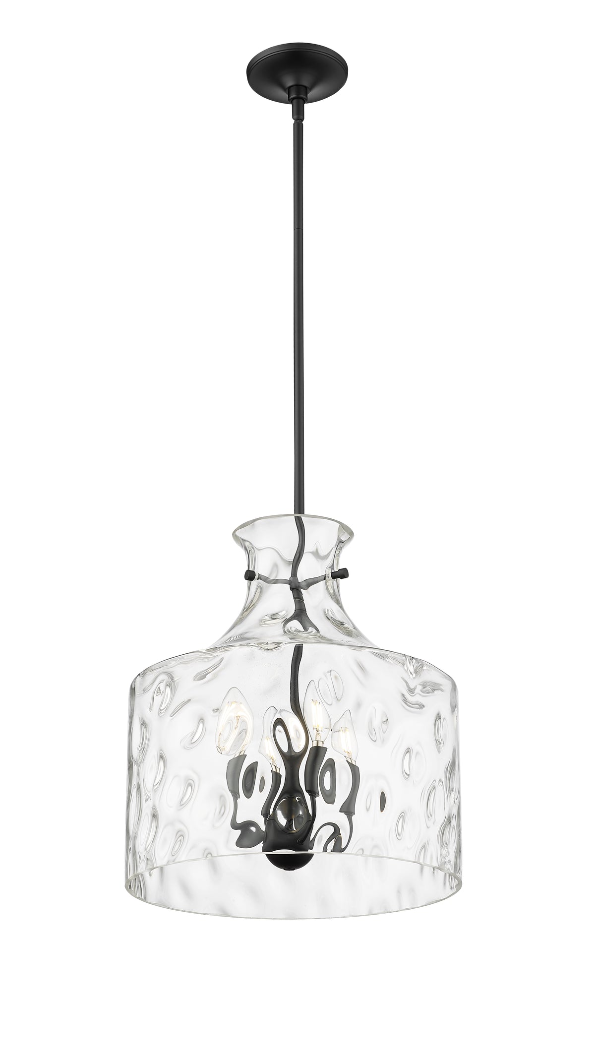 16.5'' Santorini Matte Black 4 Light Pendant