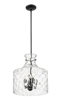 16.5'' Santorini Matte Black 4 Light Pendant